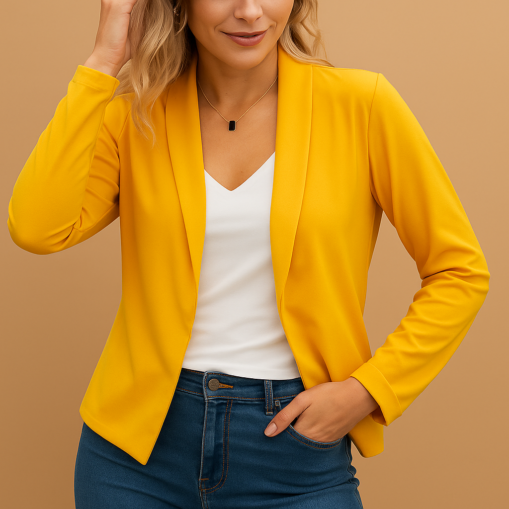 Elegante blazer aperto da donna dal taglio moderno | Yara 2