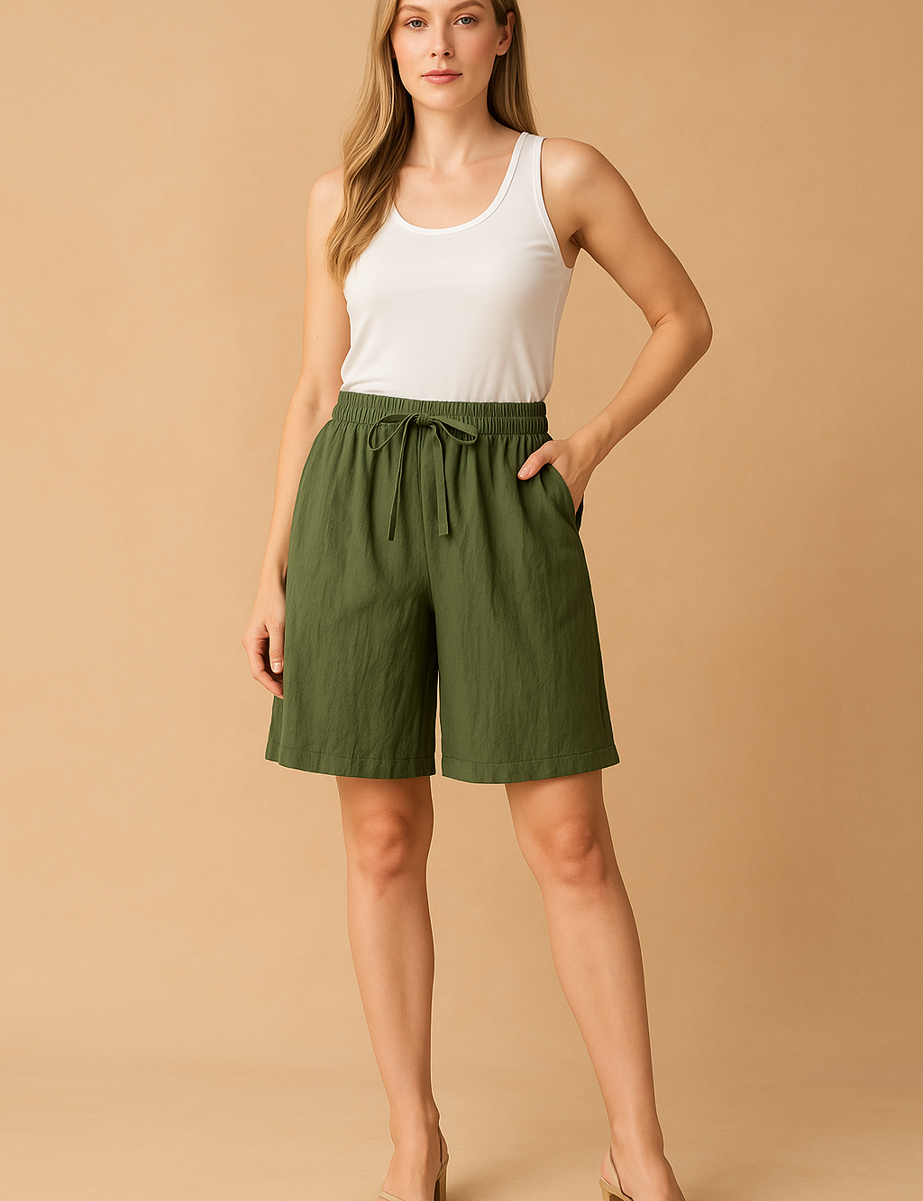 FINA | Pantaloncini larghi con cintura in vita 9