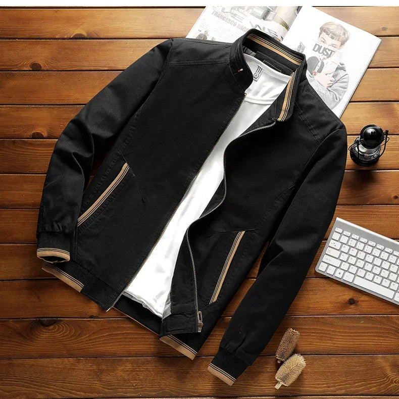 Giubbotto Uomo Bomber Elegante e Versatile per Primavera e Autunno, Comfort e Stile Assicurati 3