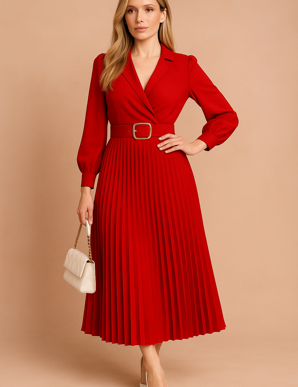 Isabela | Abito elegante al ginocchio taglie forti per la primavera 1