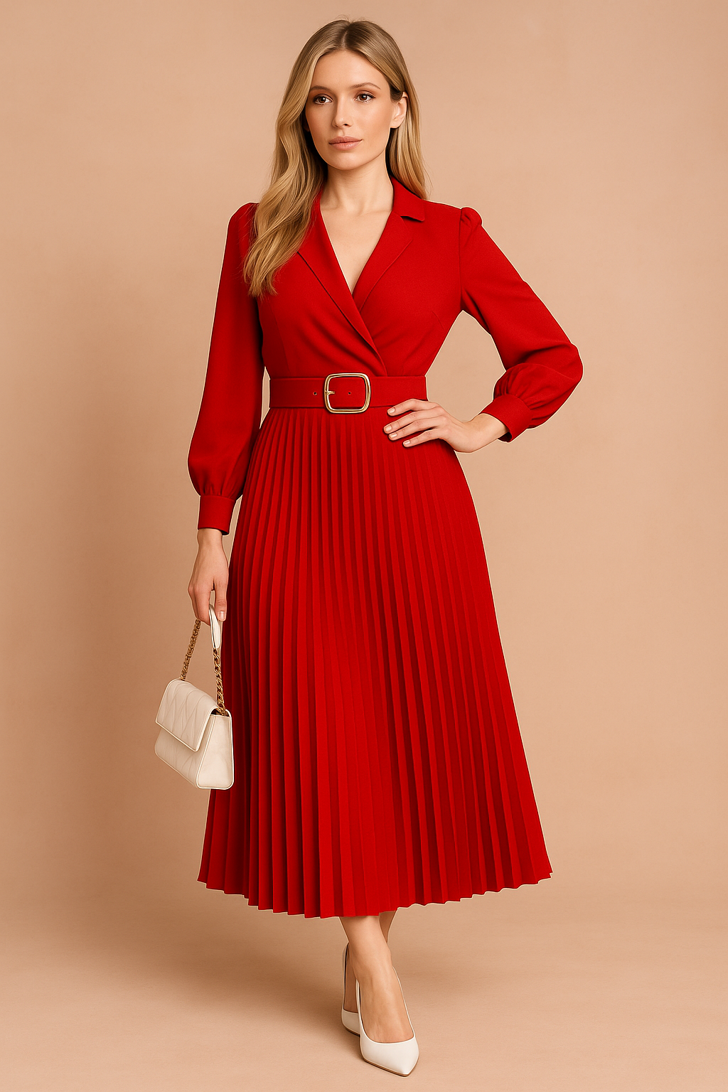 Isabela | Abito elegante al ginocchio taglie forti per la primavera 1