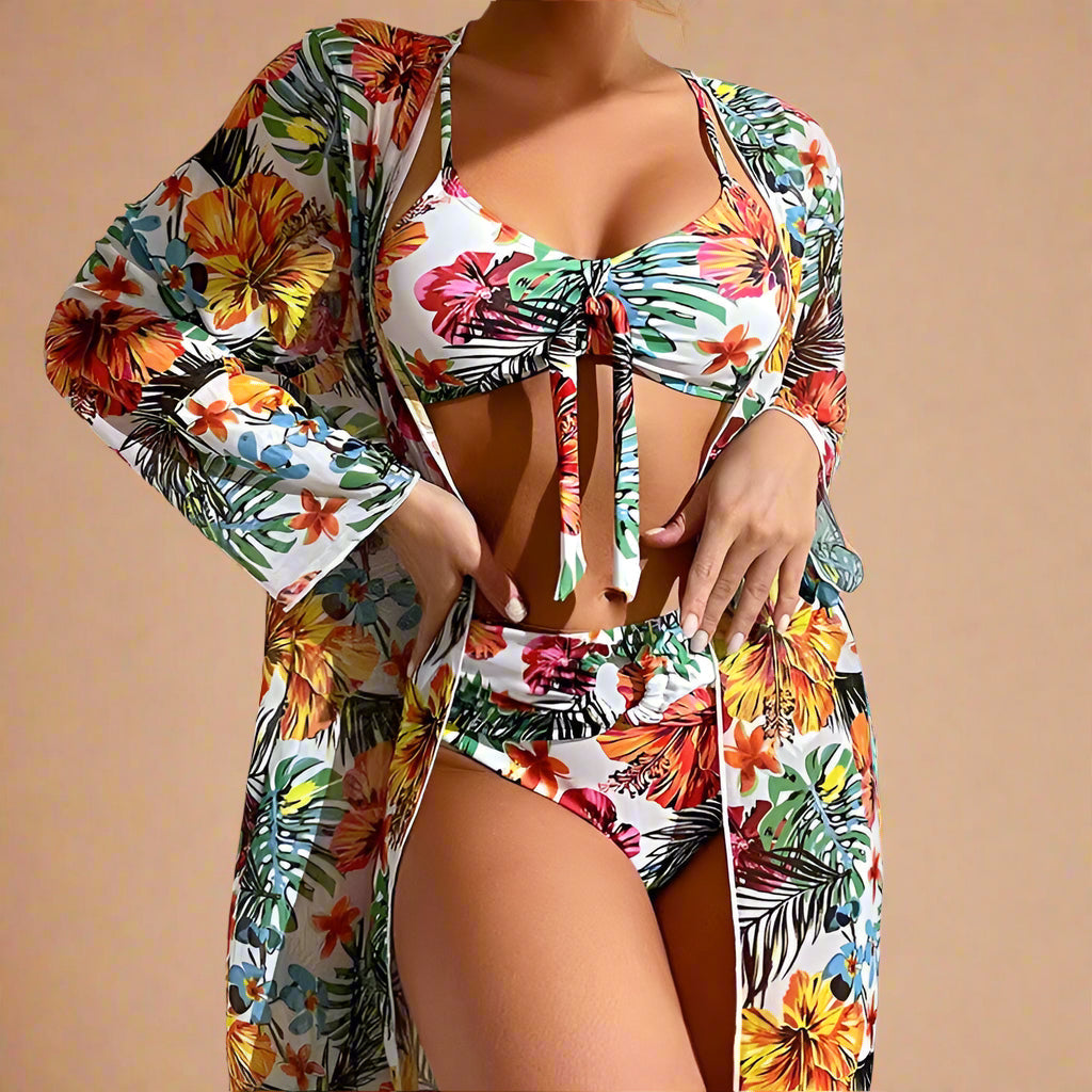 Leticia | Costume da bagno copricostume floreale 4