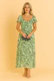 Lilia | Elegante abito midi floreale 1