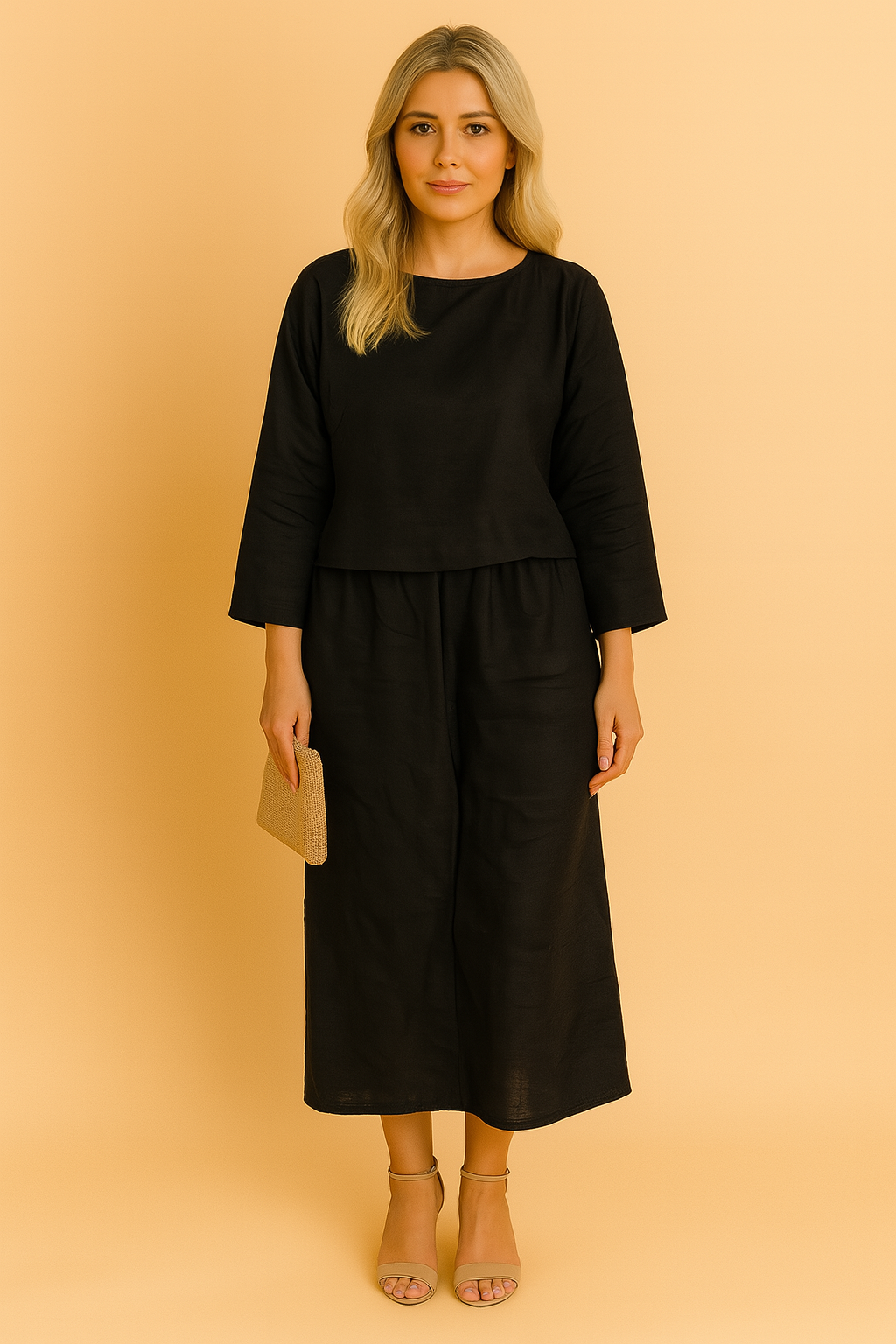 Lily | Completo in lino arioso: camicetta e pantaloni 0