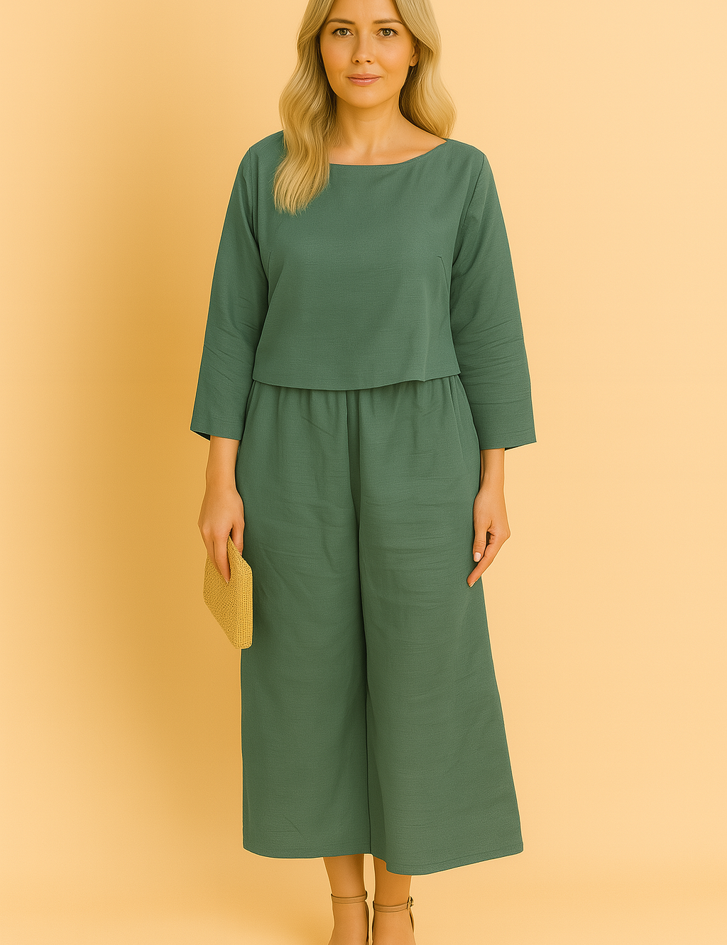 Lily | Completo in lino arioso: camicetta e pantaloni 2