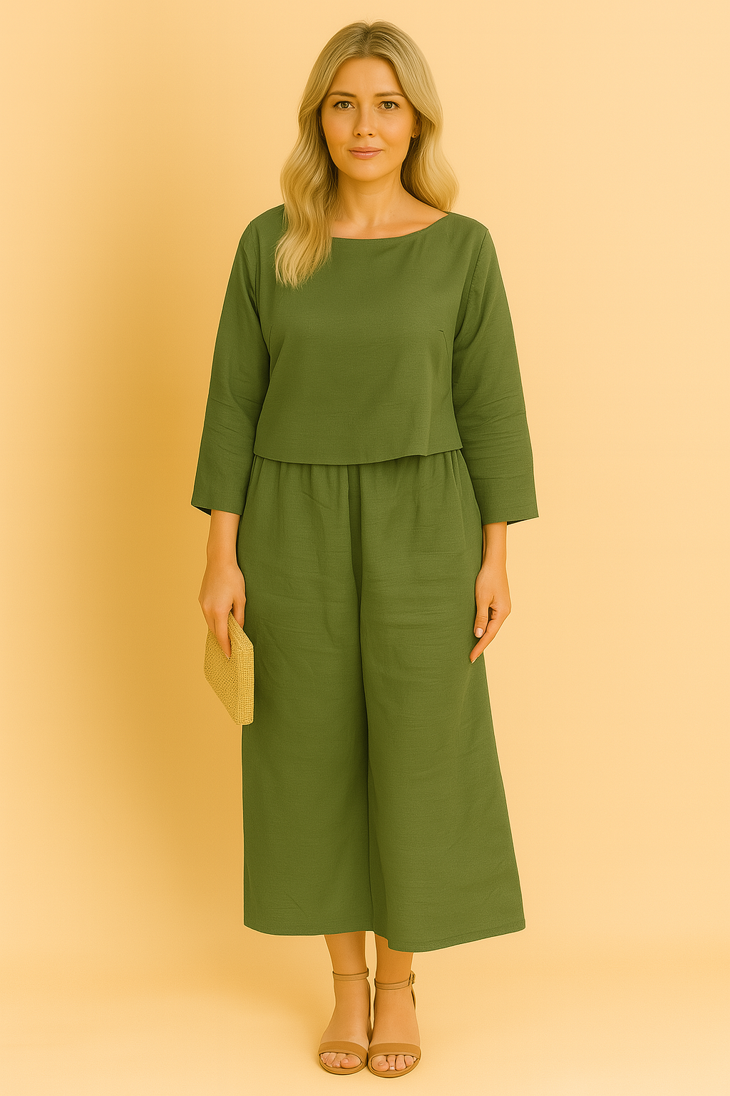 Lily | Completo in lino arioso: camicetta e pantaloni 3