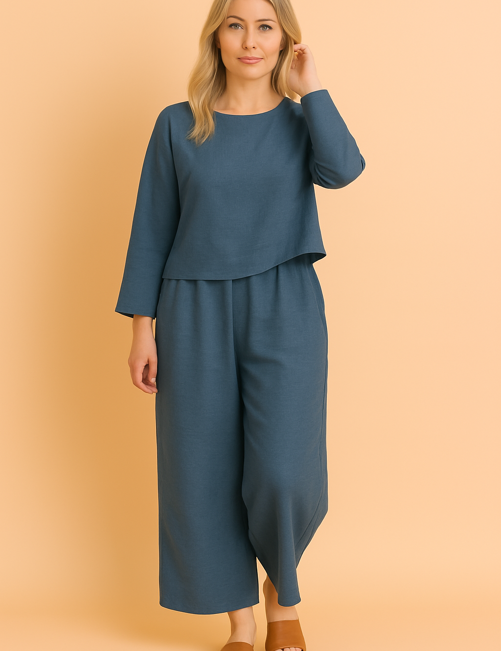 Lily | Completo in lino arioso: camicetta e pantaloni 4