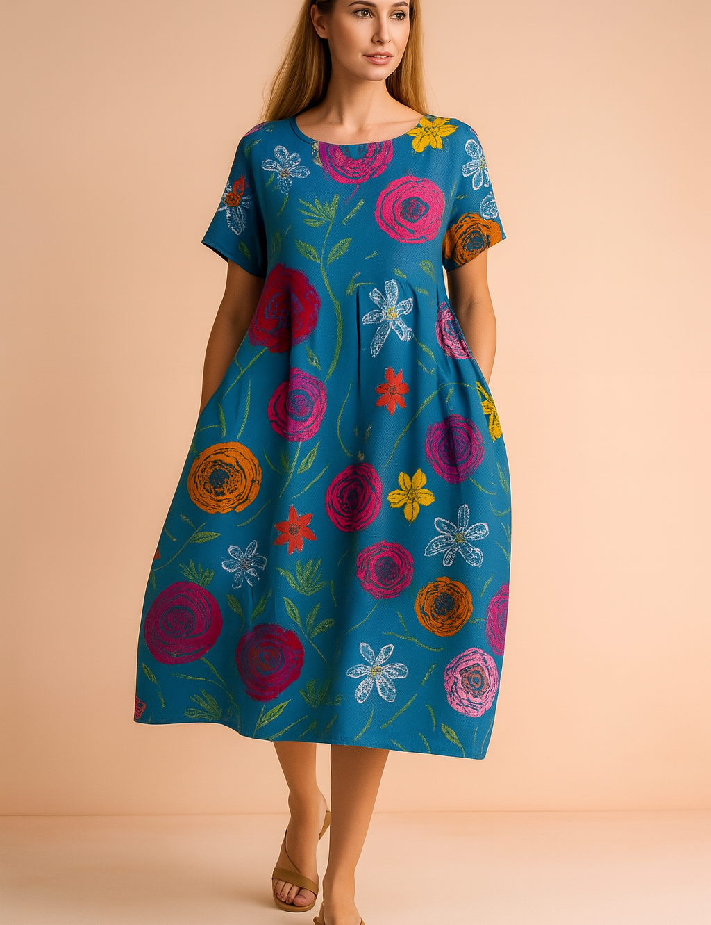 Lottie | Abito boho floreale fluido 3