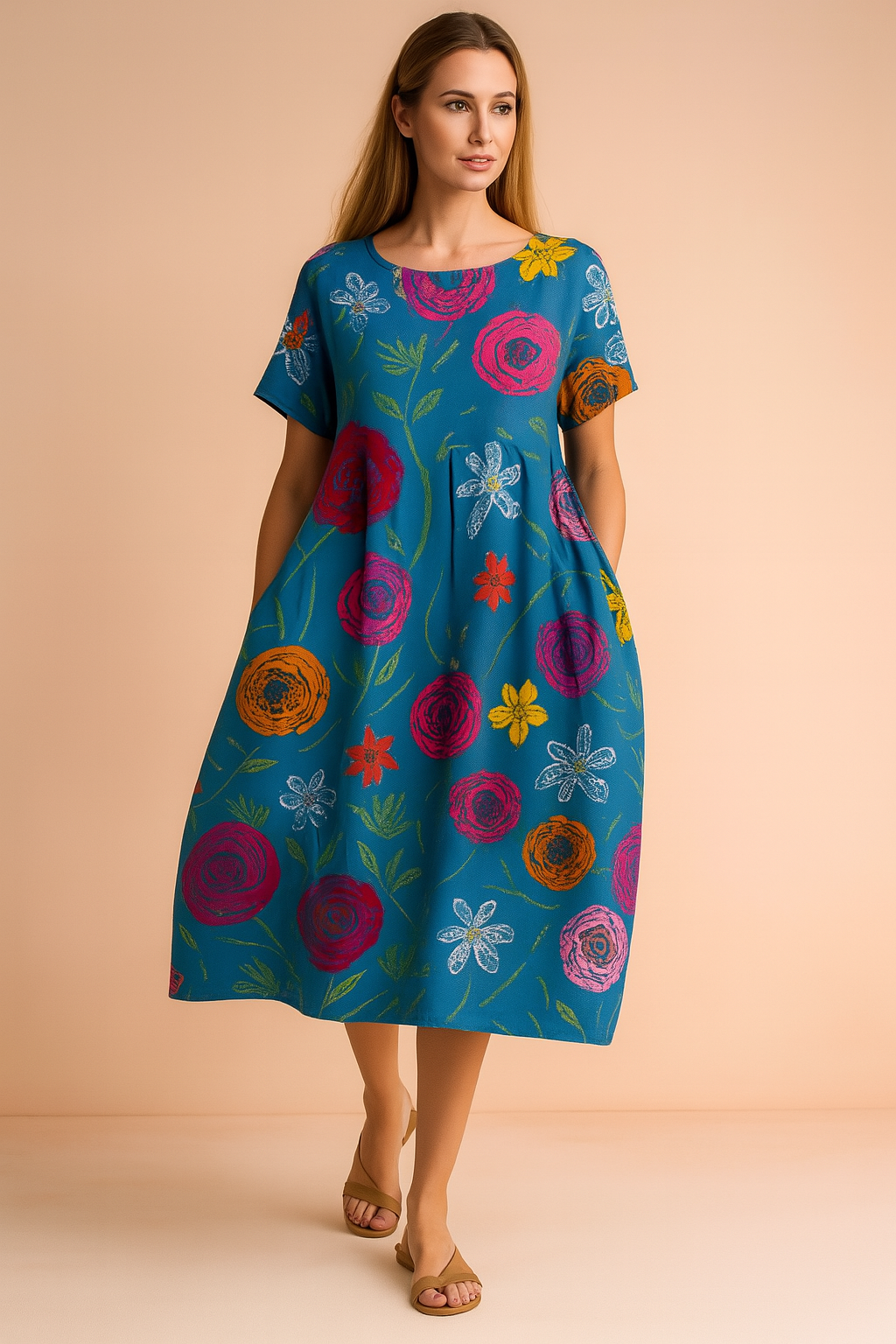 Lottie | Abito boho floreale fluido 3