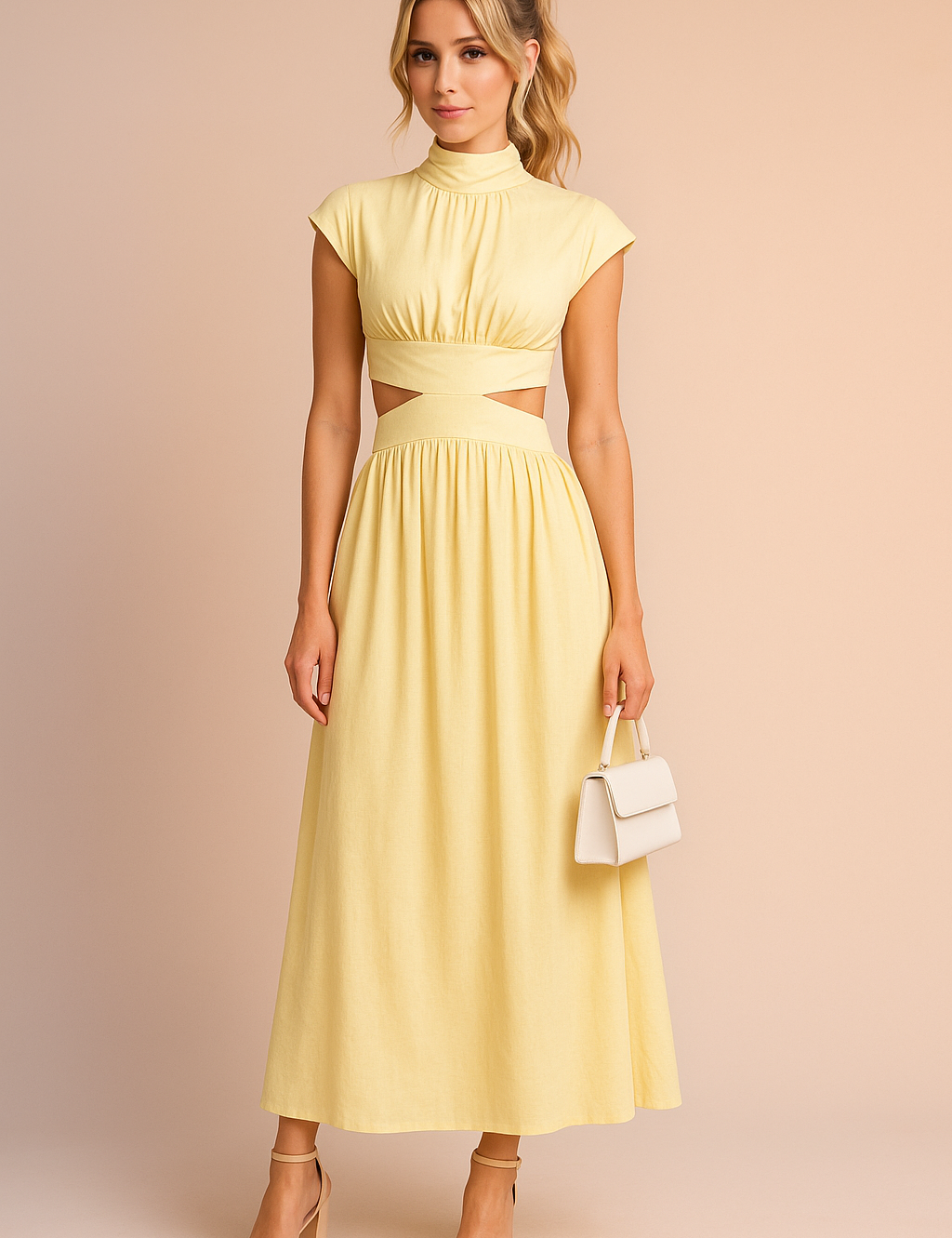 Luglio | Elegante abito lungo con ritagli 1