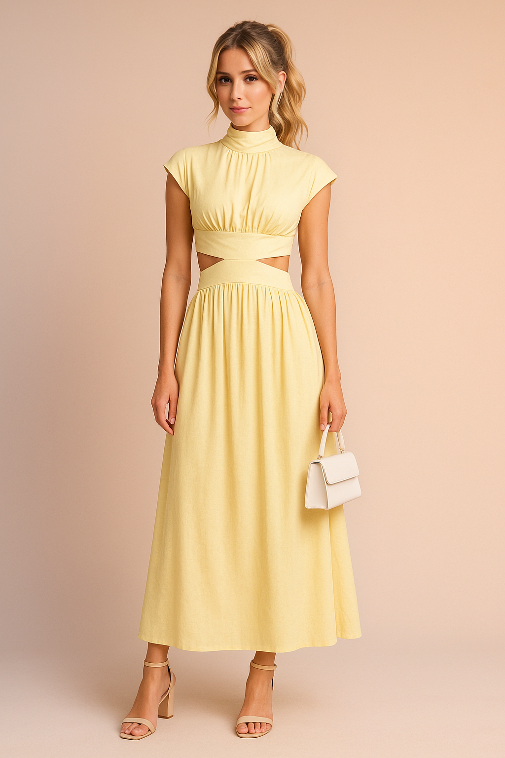 Luglio | Elegante abito lungo con ritagli 1