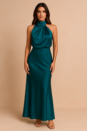 Madelyn | Elegante abito midi drappeggiato da donna 0