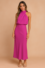Madelyn | Elegante abito midi drappeggiato da donna 5