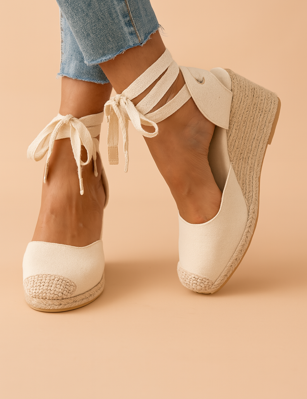 Maja | Sandali con zeppa e lacci 0