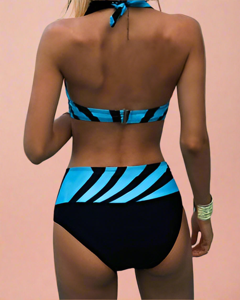 Maxene | Costume da bagno geometrico snellente 3