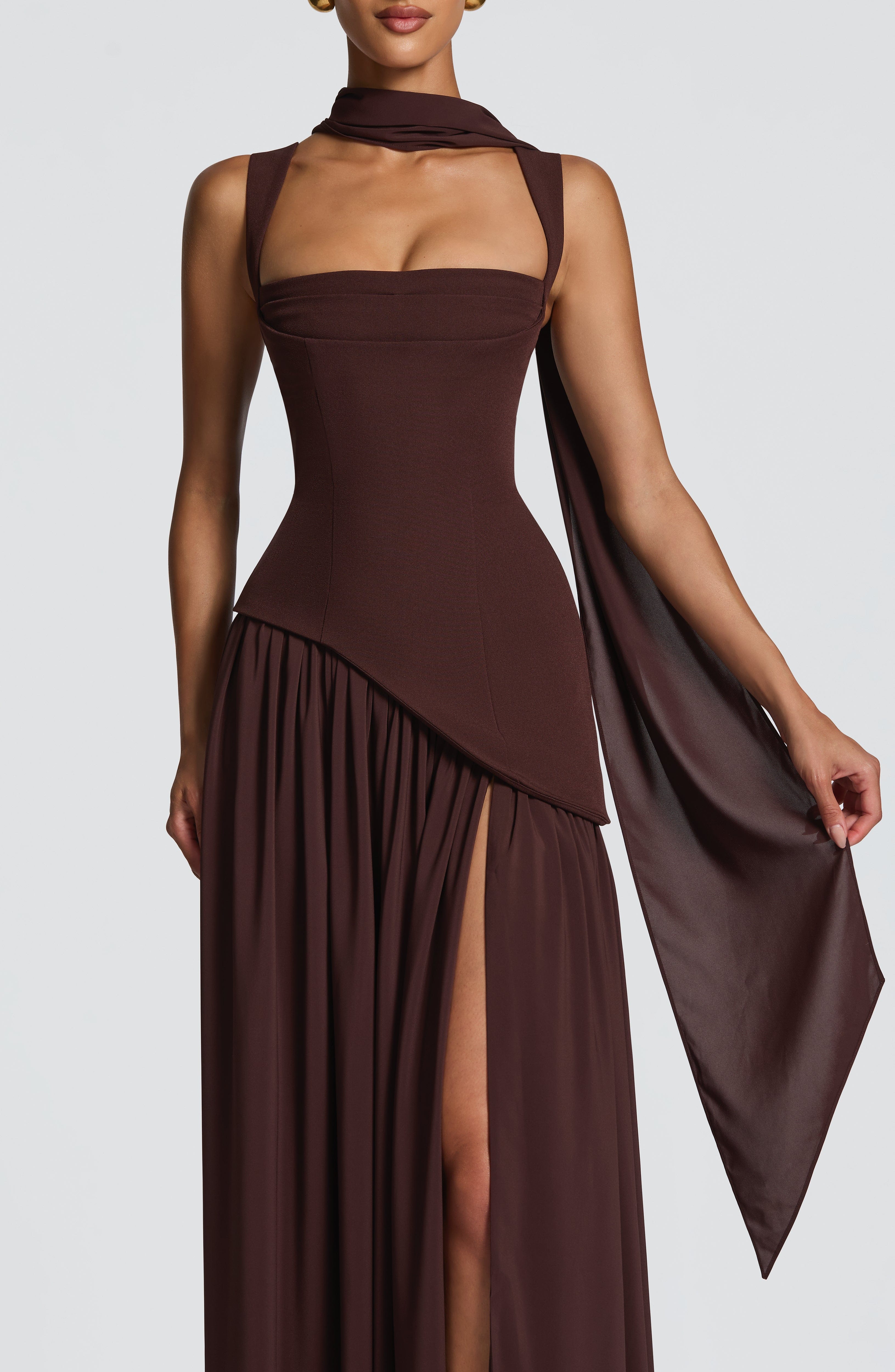 Maxi Abito Elegante Asimmetrico da Donna per Occasioni Speciali 4