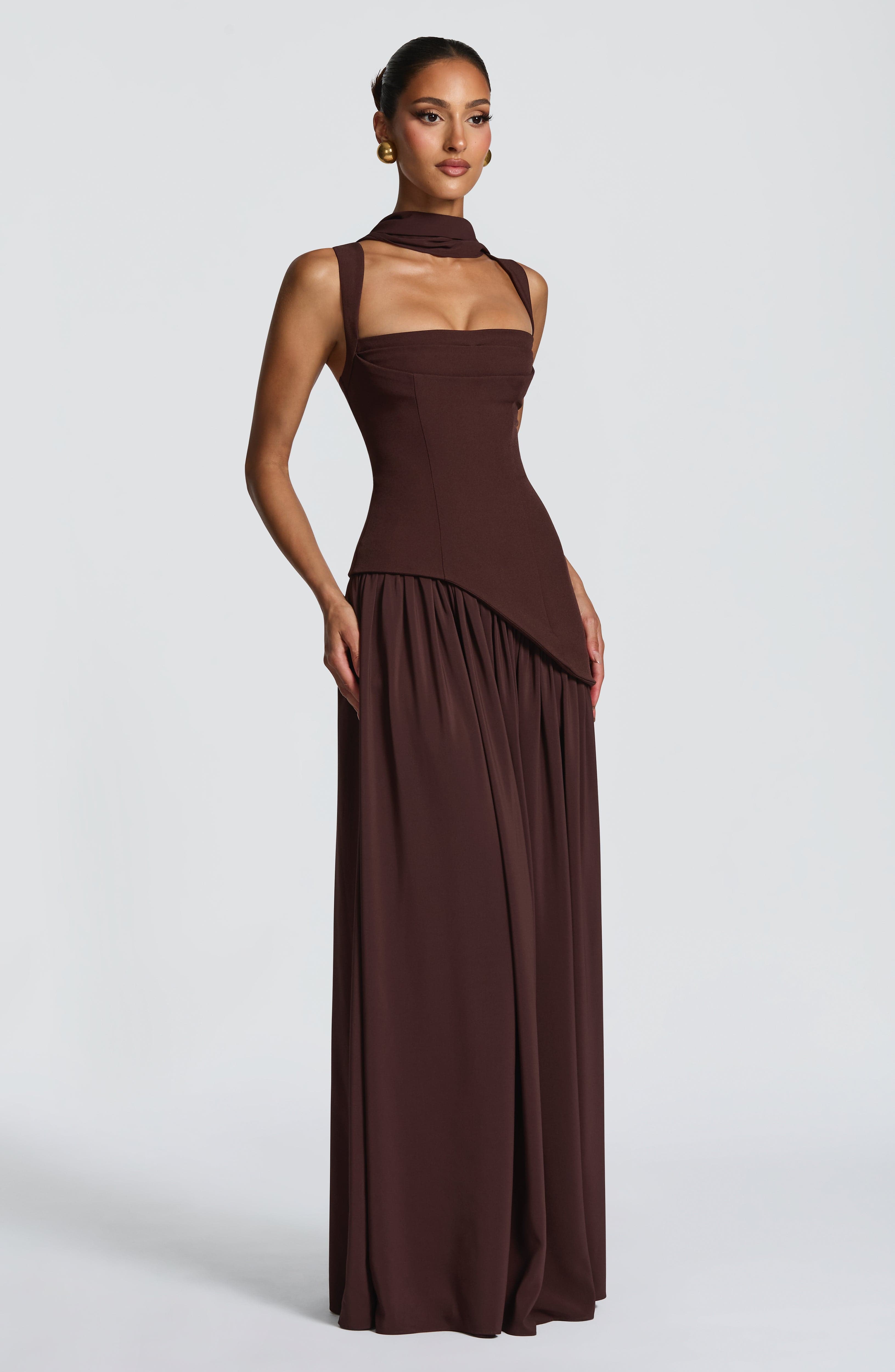 Maxi Abito Elegante Asimmetrico da Donna per Occasioni Speciali 5