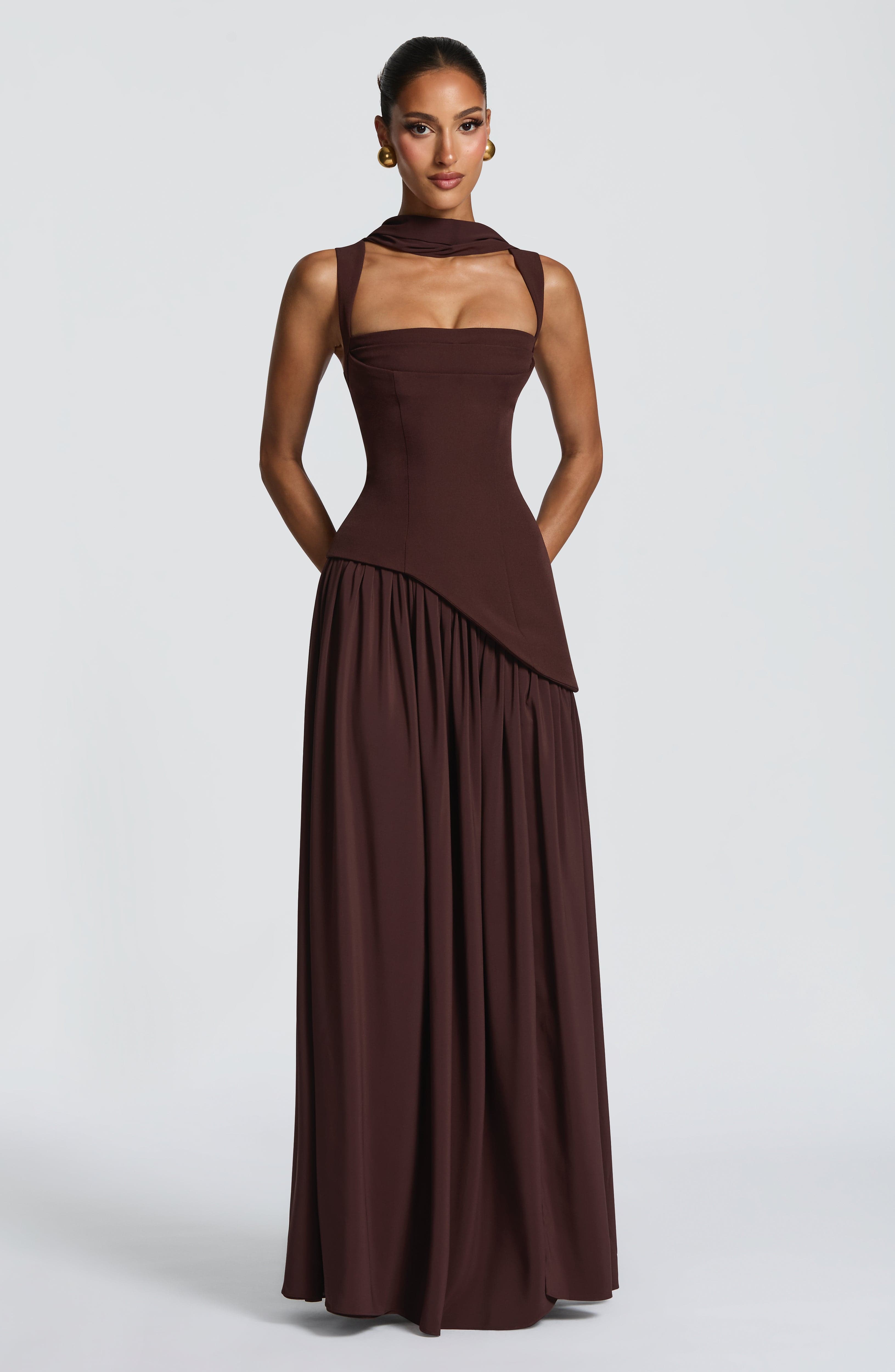 Maxi Abito Elegante Asimmetrico da Donna per Occasioni Speciali 7