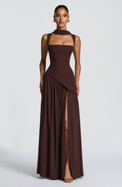 Maxi Abito Elegante Asimmetrico da Donna per Occasioni Speciali 8