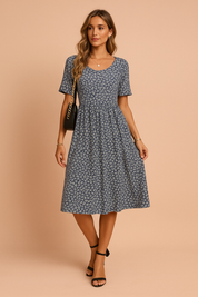 Nola | Flowy Polka Dot Blouse with Ruffles 0