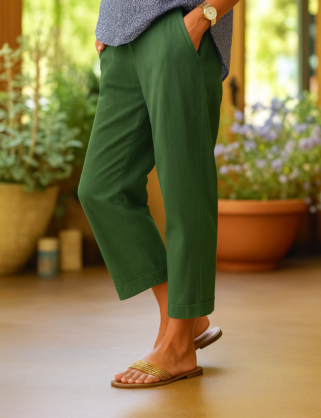 Pantaloni Donna Estivi Leggeri - Eleganti e Versatili per Giornate Calde, Look Comodo e Chic 3