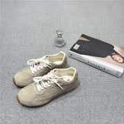 Sneakers Donna — Retrò Pelle Scamosciata Suola Ammortizzata