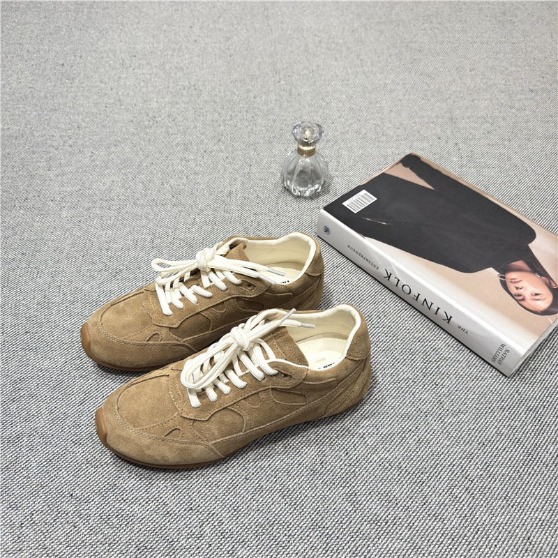 Sneakers Donna — Retrò Pelle Scamosciata Suola Ammortizzata