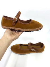 Scarpe da ballo comode Mary Jane da donna in velluto 2