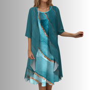 Set Elegante da 2 Pezzi per Donne - Abito e Camicetta Leggera per Estate, Look Chic e Fresco per Ogni Occasione 2