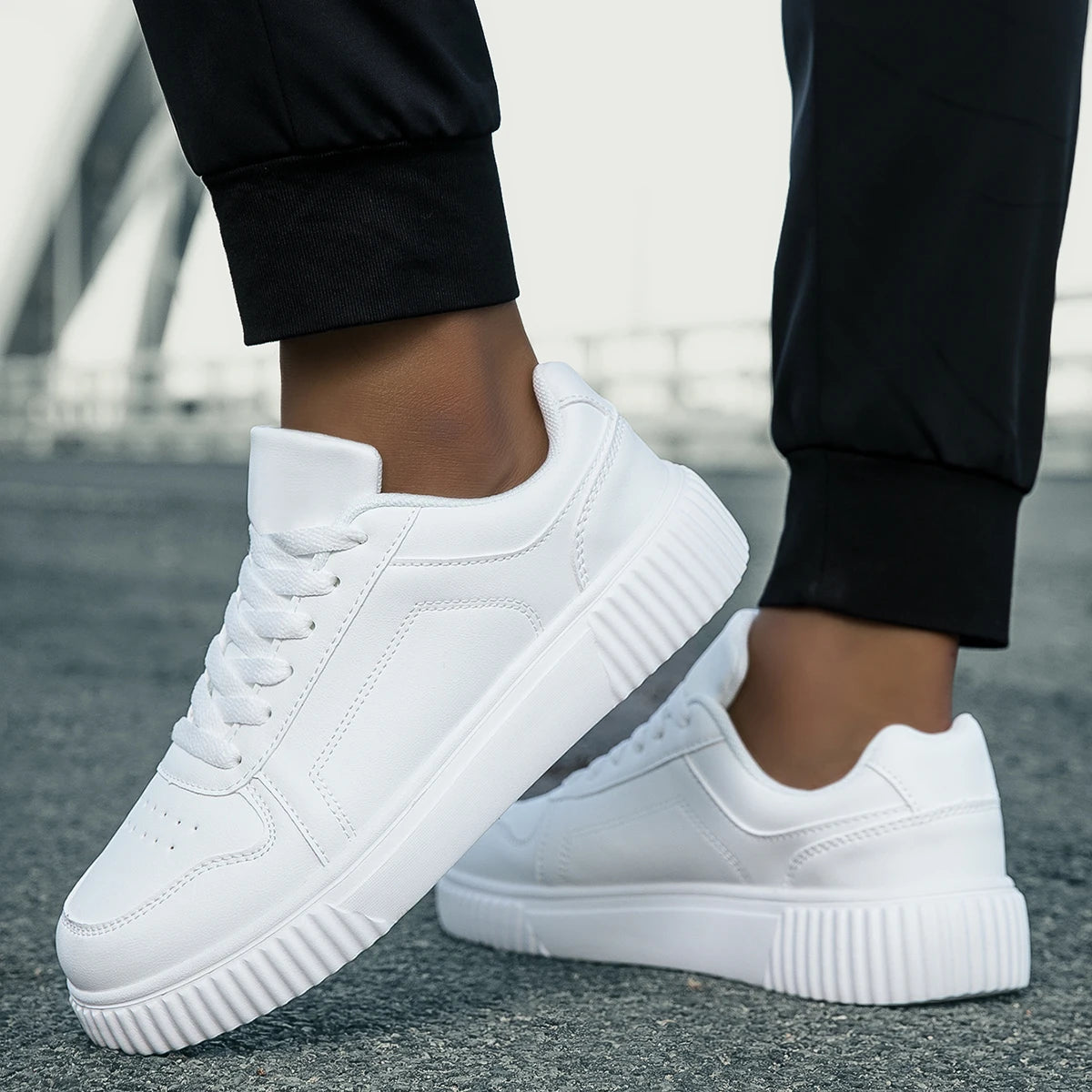 Sneakers casual da donna comode, design antiscivolo, sintetiche 0