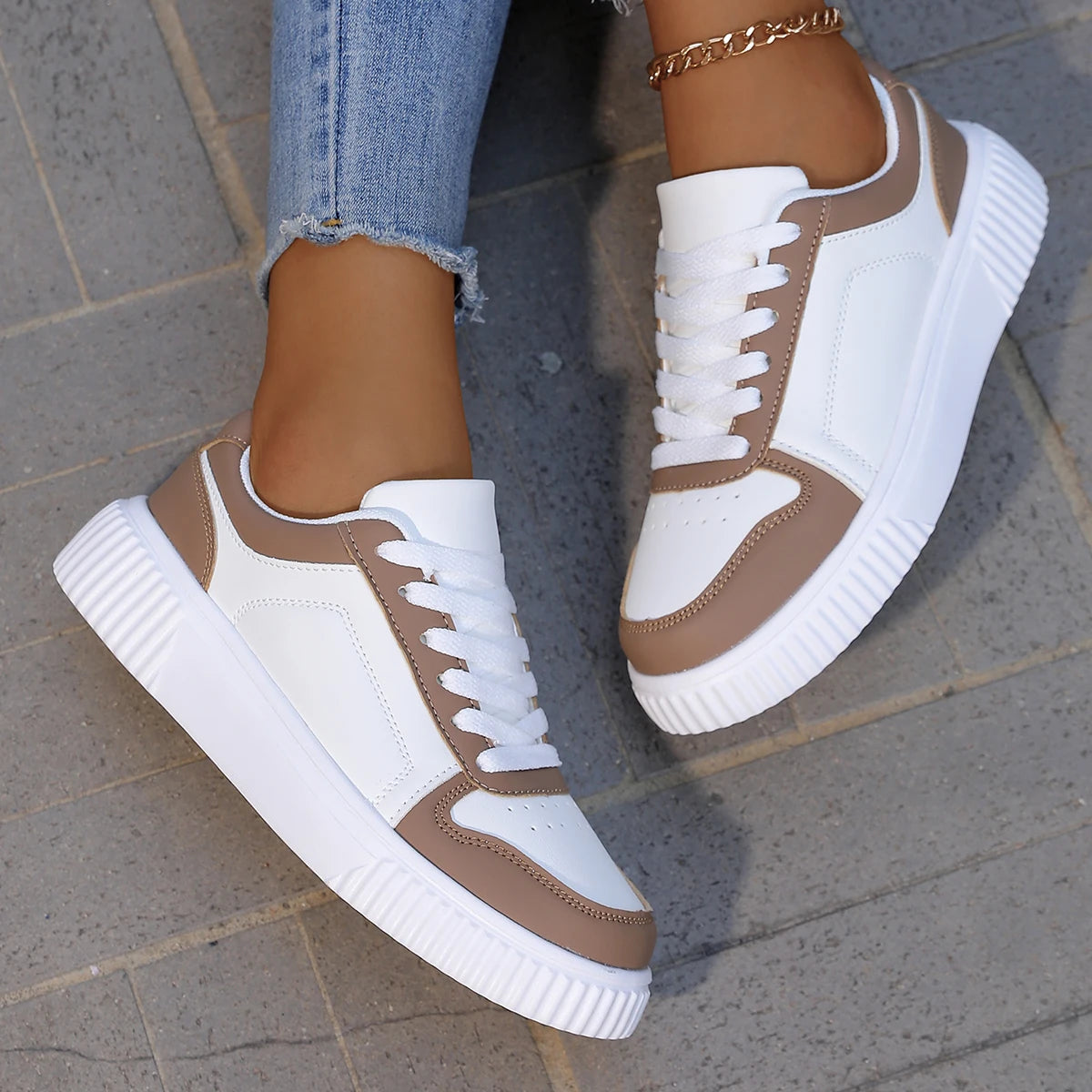 Sneakers casual da donna comode, design antiscivolo, sintetiche 10
