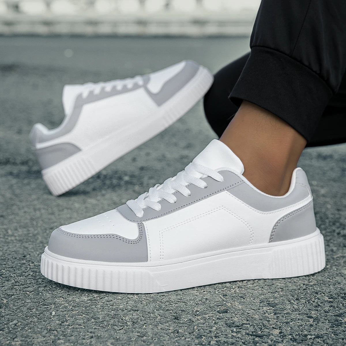 Sneakers casual da donna comode, design antiscivolo, sintetiche 8