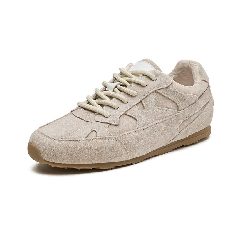 Sneakers casual retrò da donna in pelle scamosciata comoda 0