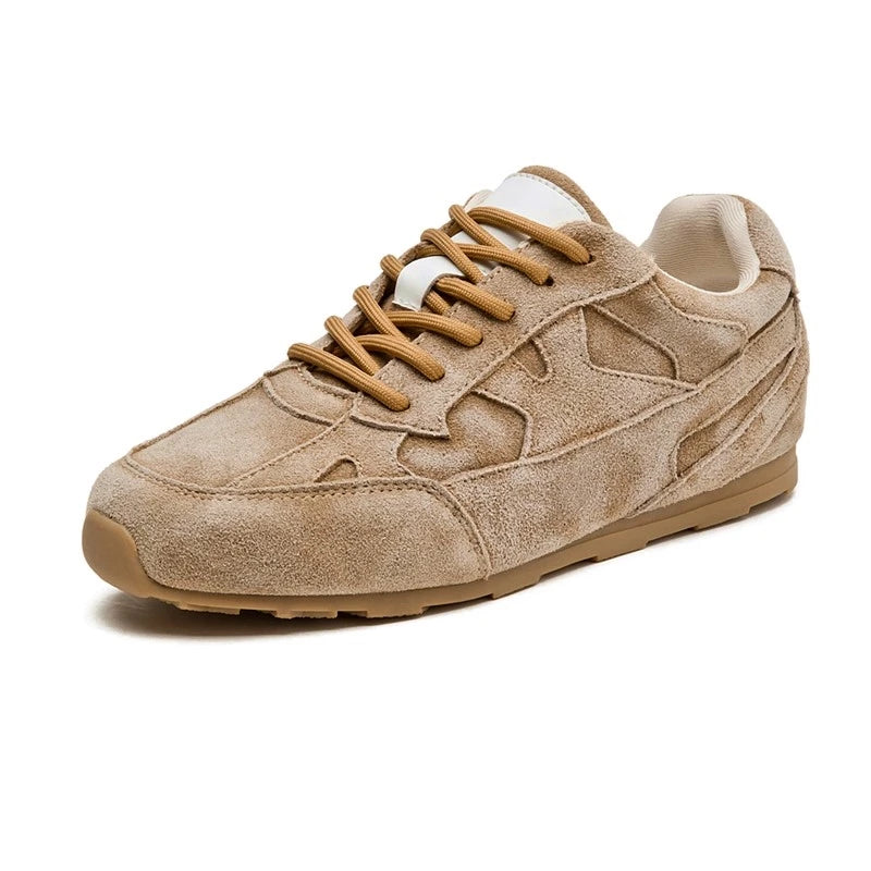 Sneakers casual retrò da donna in pelle scamosciata comoda 2