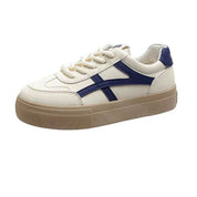 Sneakers da donna eleganti con lacci, comode, in similpelle 2