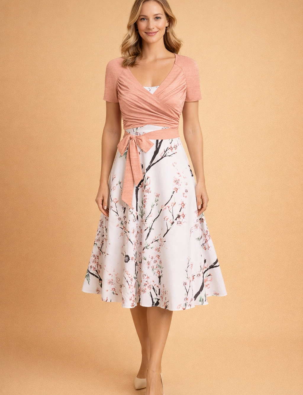 Camicetta Donna — Tie-Dye con Nodo Scollo a V