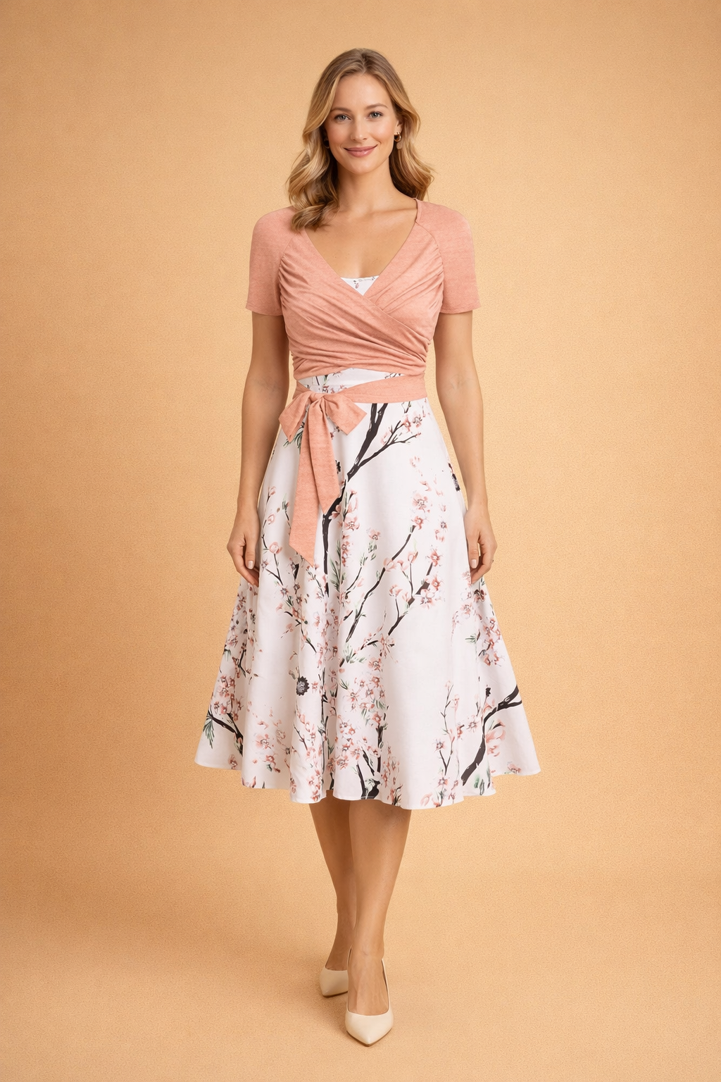 Camicetta Donna — Tie-Dye con Nodo Scollo a V