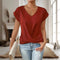T Shirt Donna Scollo a Cuore Casual - Maglietta Elegante e Versatile per L'Estate 3