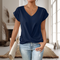 T Shirt Donna Scollo a Cuore Casual - Maglietta Elegante e Versatile per L'Estate 4