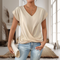 T Shirt Donna Scollo a Cuore Casual - Maglietta Elegante e Versatile per L'Estate 7
