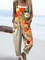 Tuta Donna Estiva — Floreale Vintage Gamba Ampia
