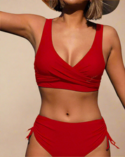 Weronika | Bikini arricciato con scollatura profonda 1