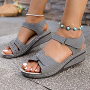 Sandali ortopedici con zeppa da donna - Eleganza e comfort per l'estate