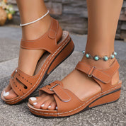 Sandali ortopedici con zeppa da donna - Eleganza e comfort per l'estate