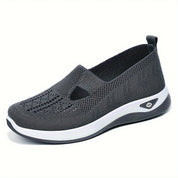 Mocassini Slip-On Donna — Tessuto Maglia Dettaglio Catena