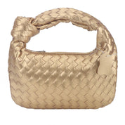 Borsa a Mano Donna — Pelle Vegana Struttura Intrecciata