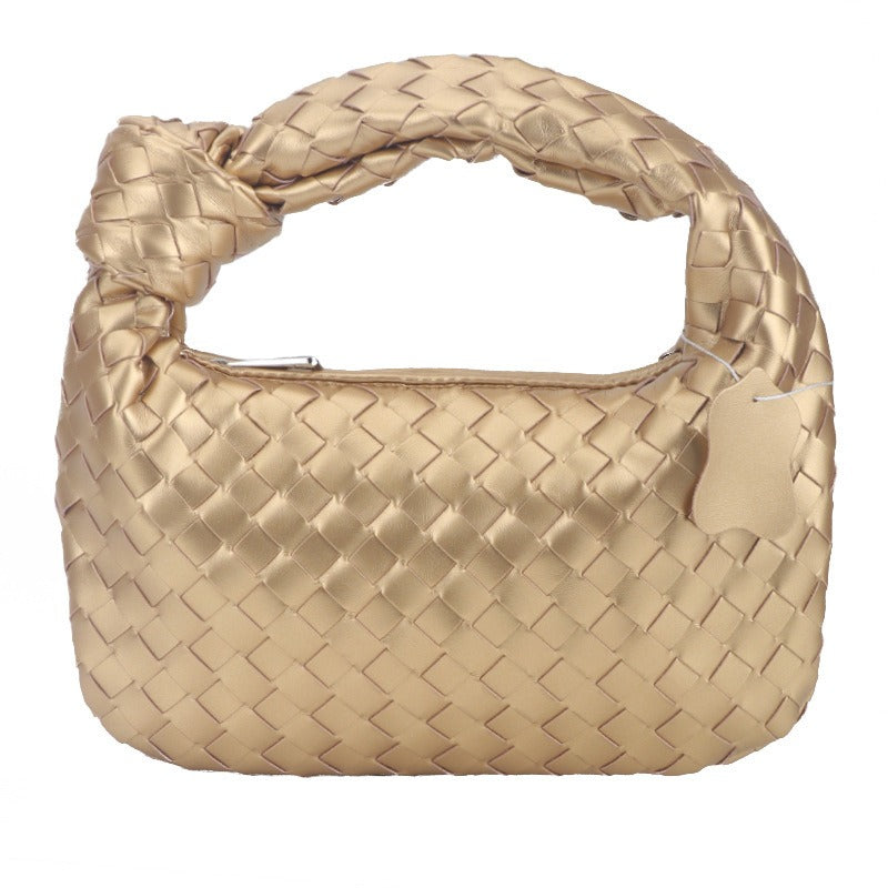 Borsa a Mano Donna — Pelle Vegana Struttura Intrecciata