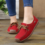 Ballerine Stringate Donna — Casual Scamosciate Suola Gomma