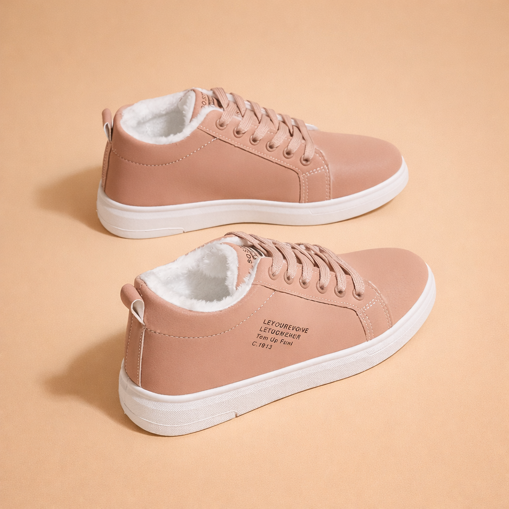 Sneakers Donna — Lacci Pelle Scamosciata Comfort Ortopedico